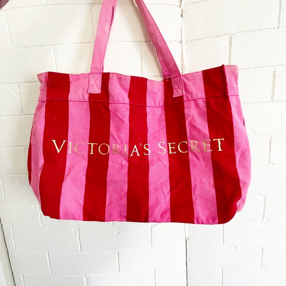 Victoria's Secret Handbags - VICTORIA'S SECRET Striped Tote Bag